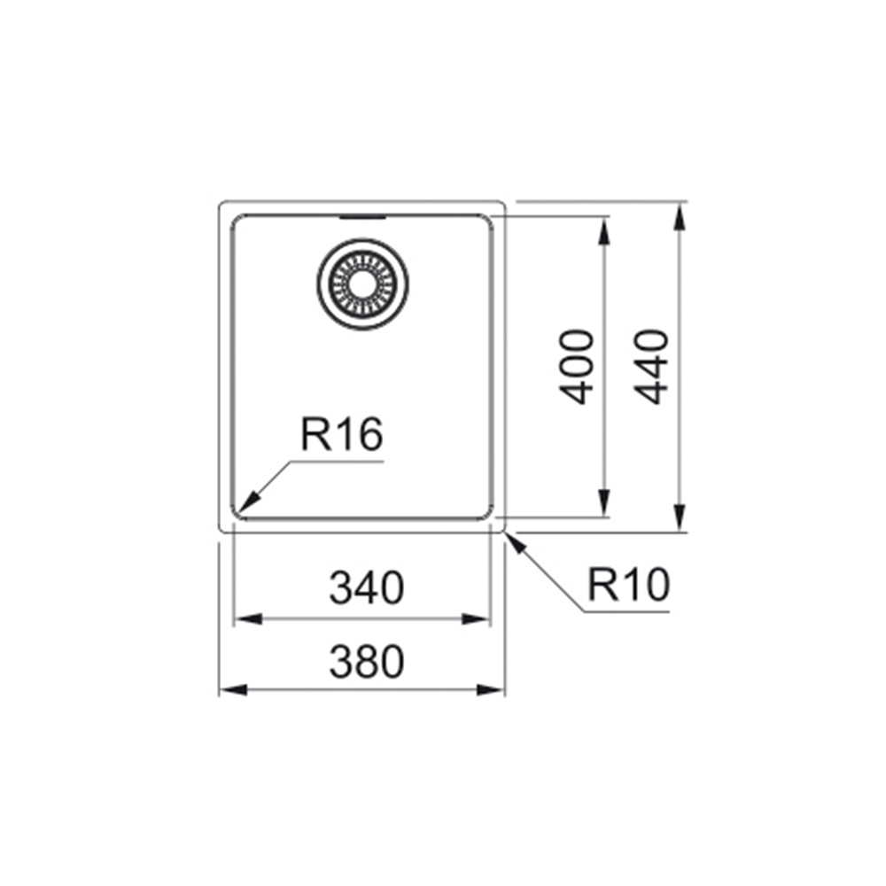 Franke sudoper MRX 110-34 - podugradbena - Slika 2