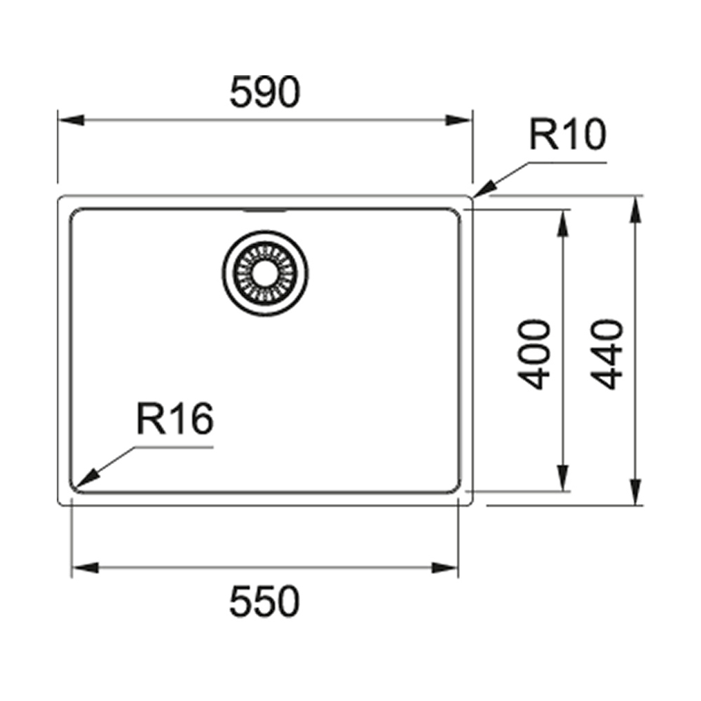 Franke sudoper Planar MRX 110-55 - podugradbeni - Slika 2