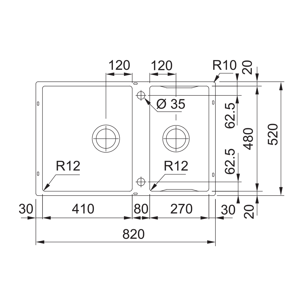 Franke sudoper Box Center BWX 120-41-27 - Slika 4