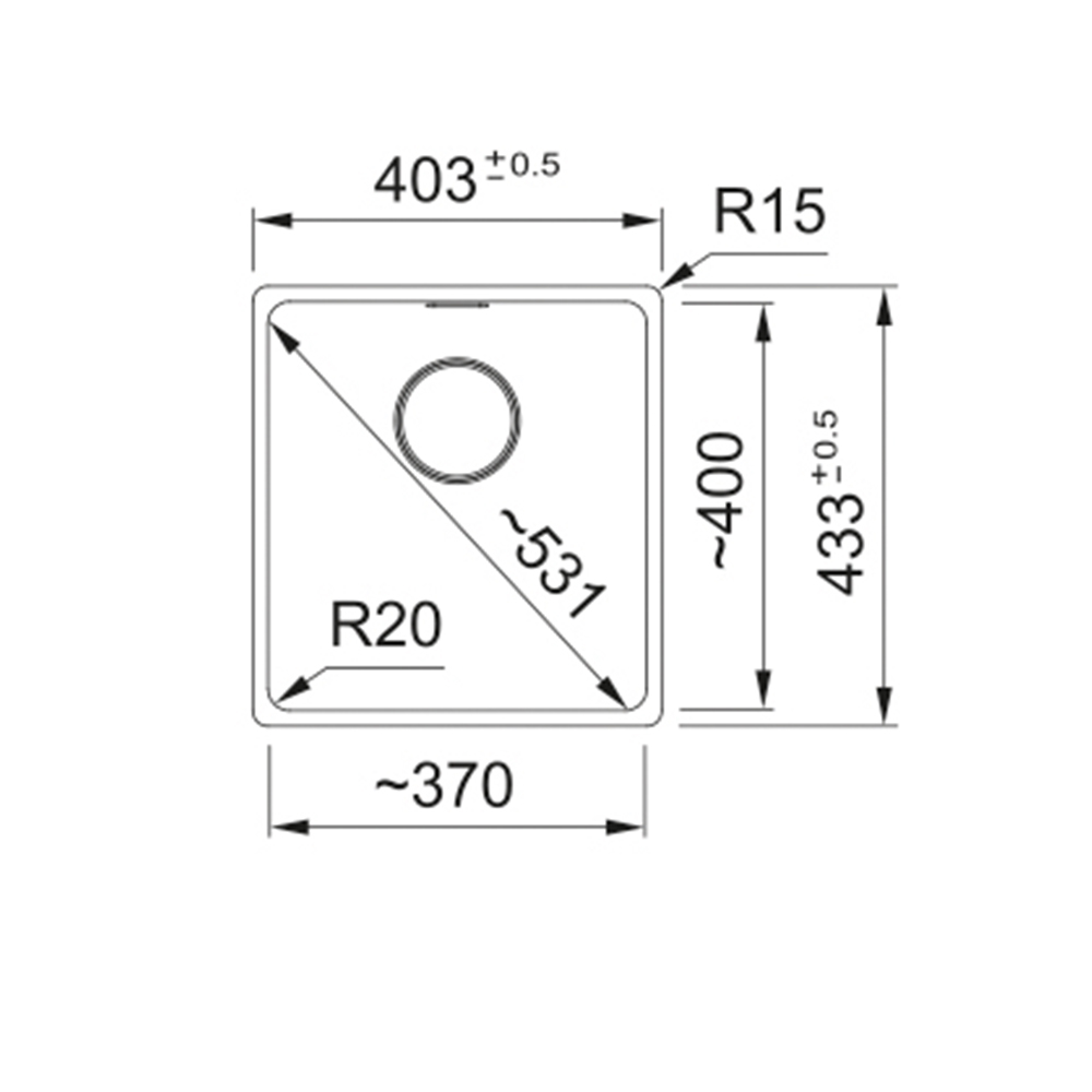 Franke sudoper MRG 110-37 - podugradbena - Slika 2