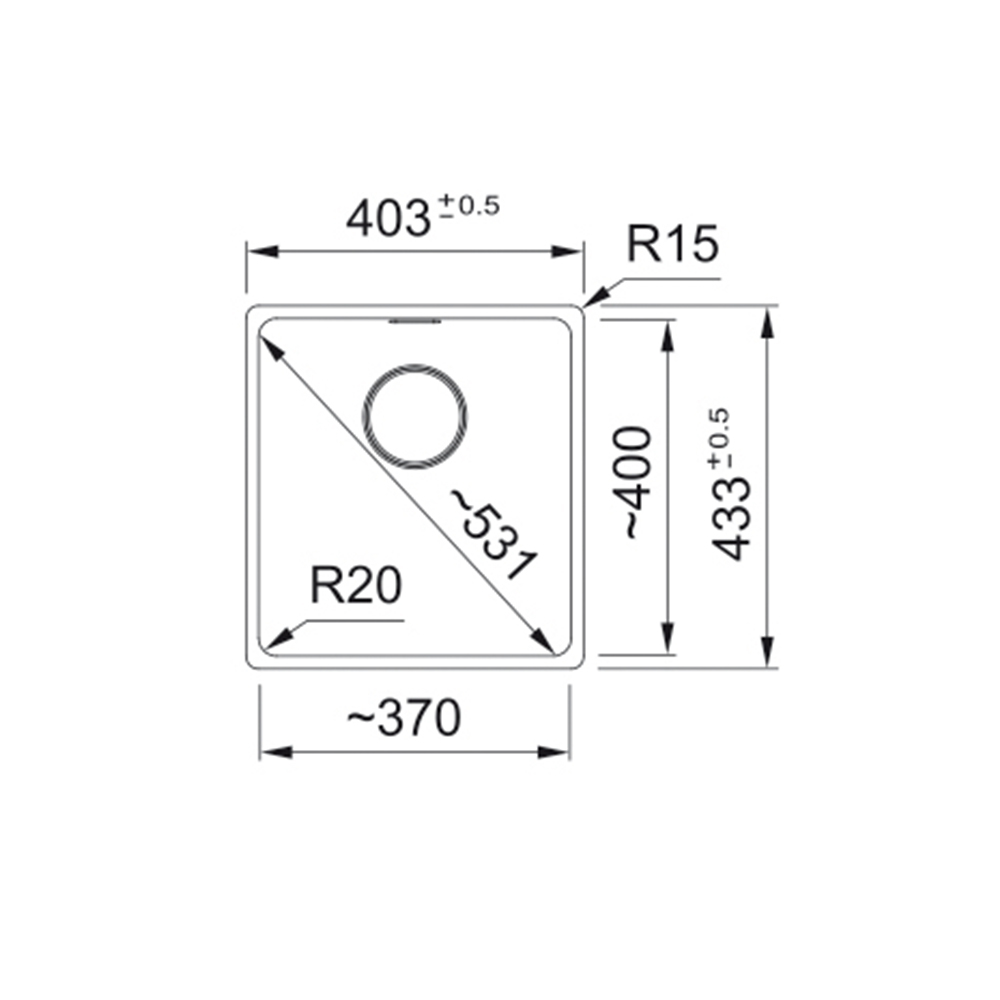 Franke sudoper MRG 110-37 - podugradbena - Slika 2