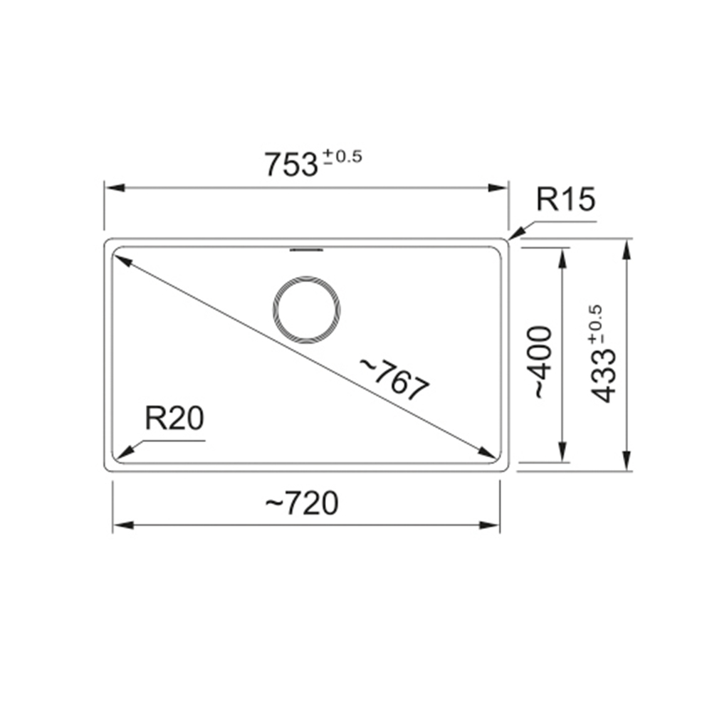 Franke sudoper MRG 110-72 A - podugradbena - Slika 2