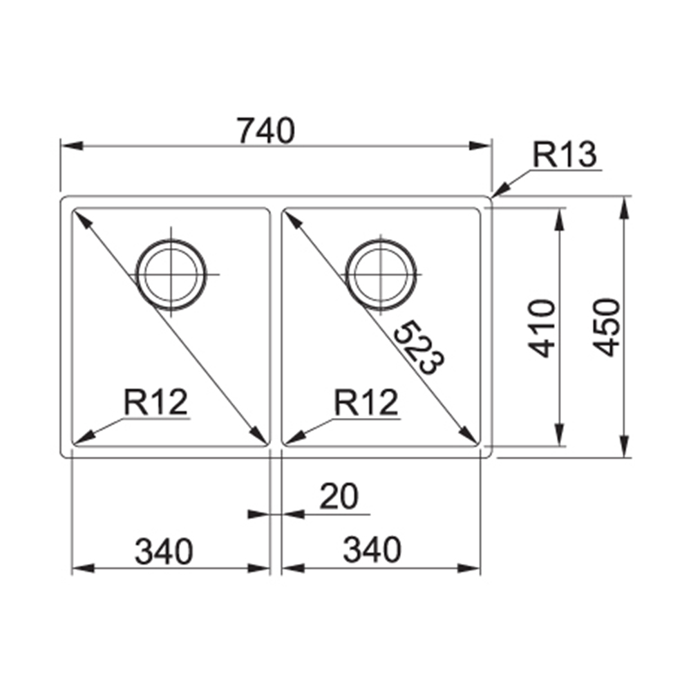 Franke sudoper BXX 220/120 34-34 - Slika 2